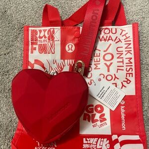 Lululemon Heart Wristlet Oxford Red